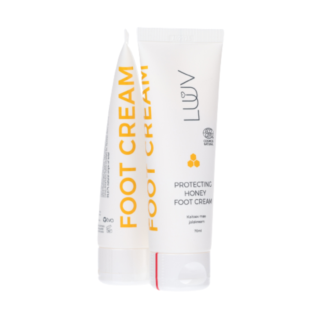 Luuv Hunajainen jalkavoide( ECOCERT/COSMOS ), suojaava ja kosteuttava, 70ml-Luuv-Kauneustori
