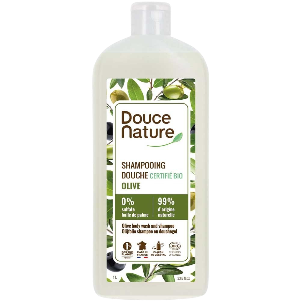 Douce Nature Oliivi Suihkushampoo 2-in-1, 1000 ml-Douce Nature-Kauneustori