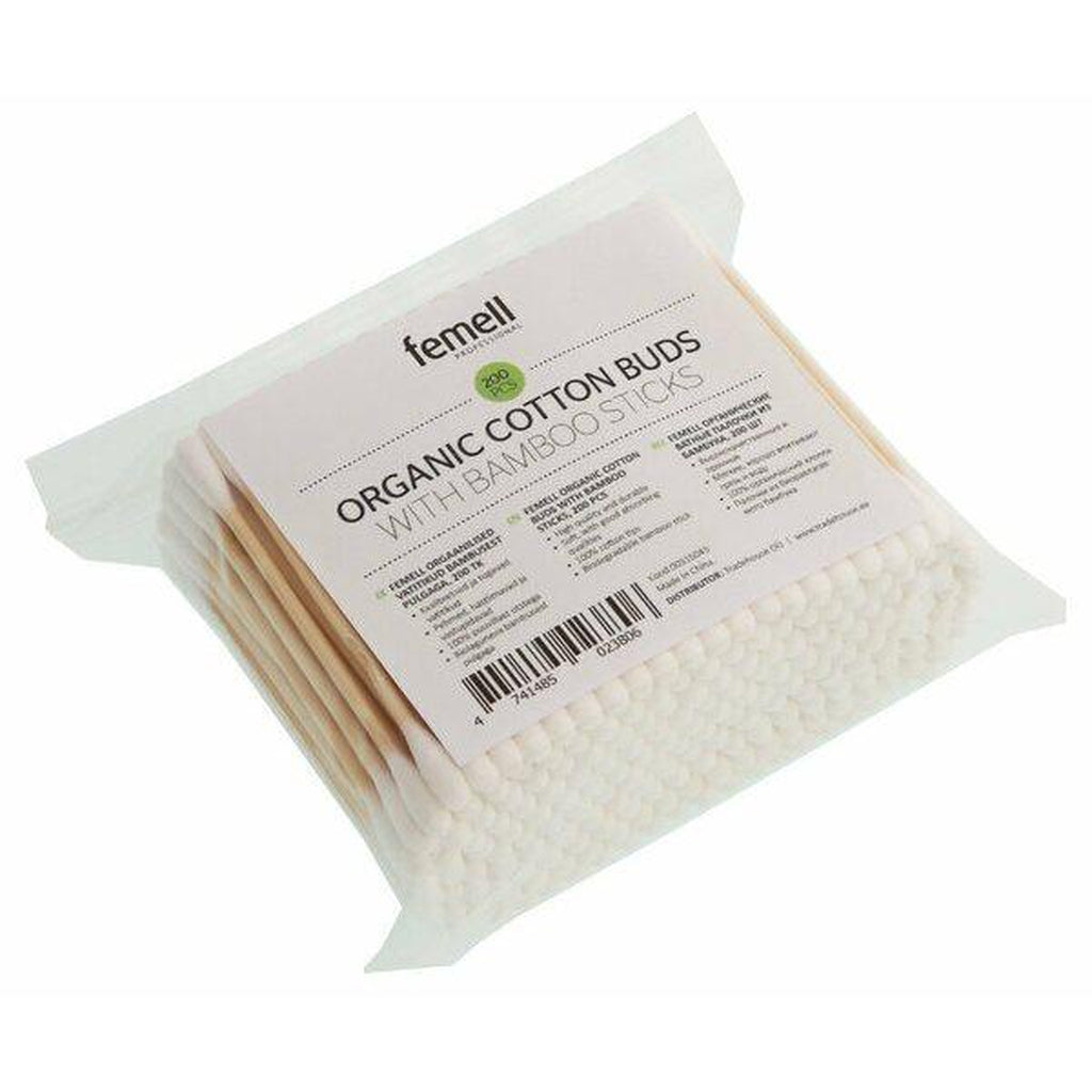 Femell Vanupuikot Luomupuuvilla, 200 kpl-Femell-Kauneustori