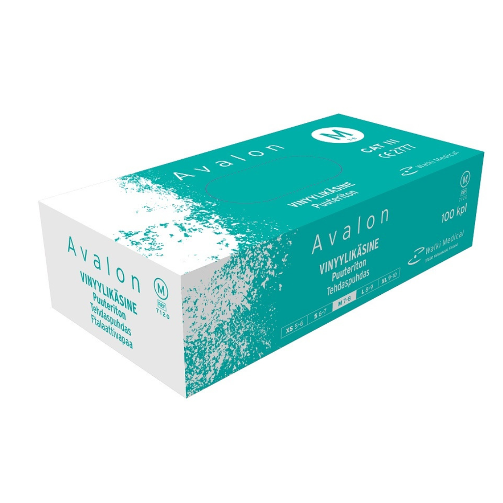 Vinyylikäsine Avalon 100 kpl koko M/8-Avalon-Kauneustori