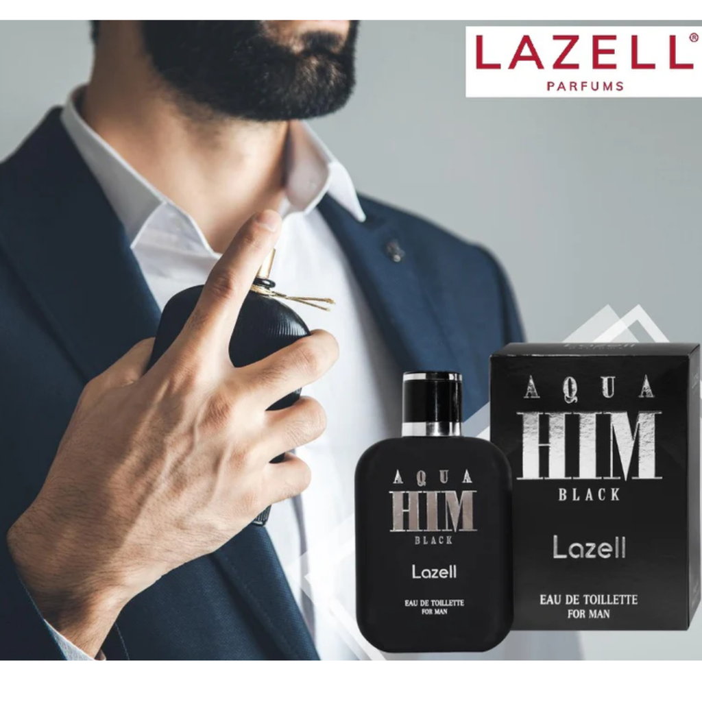 Lazell Aqua Him Black – Raikkaan merellinen miesten tuoksu (100 ml)-Lazell-Kauneustori