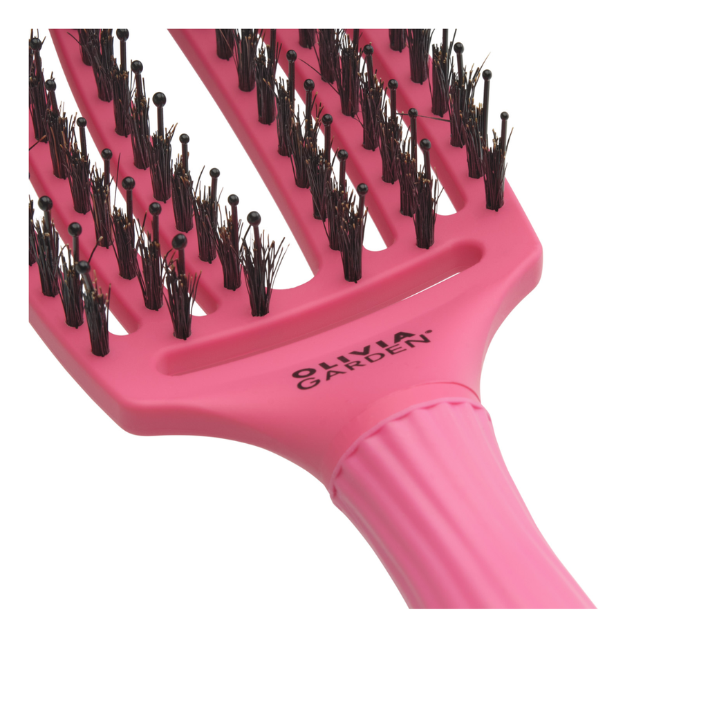 Olivia Garden Fingerbrush Care Iconic Boar & Nylon, Hot Pink Medium-Olivia Garden-Kauneustori