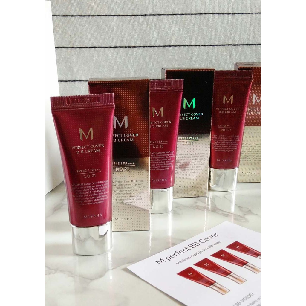 MISSHA Perfect Cover Serum, BB Cream n. 21, Light Beige-MISSHA-Kauneustori