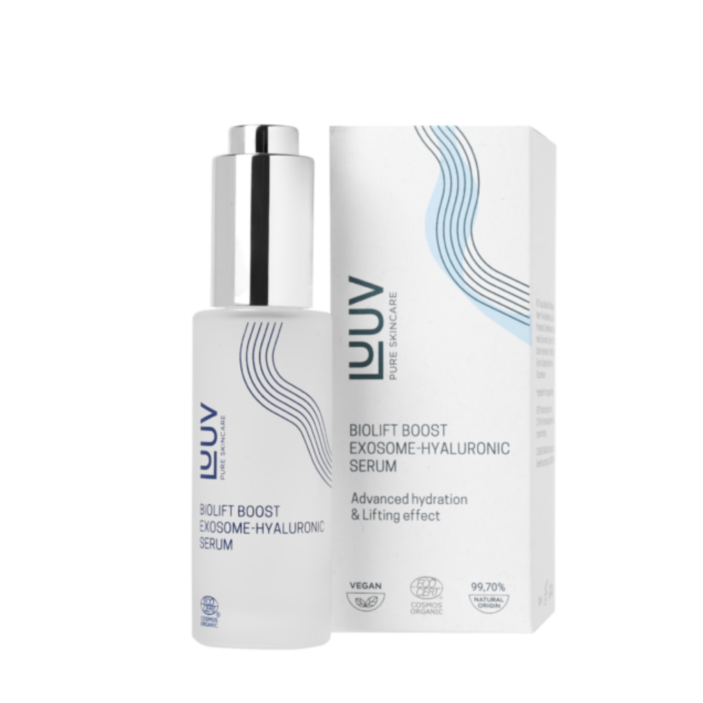 Luuv Kiinteyttävä seerumi eksosomeilla ja hyaluronihapolla, 30ml ( COSMOS Ecocert )-Luuv-Kauneustori