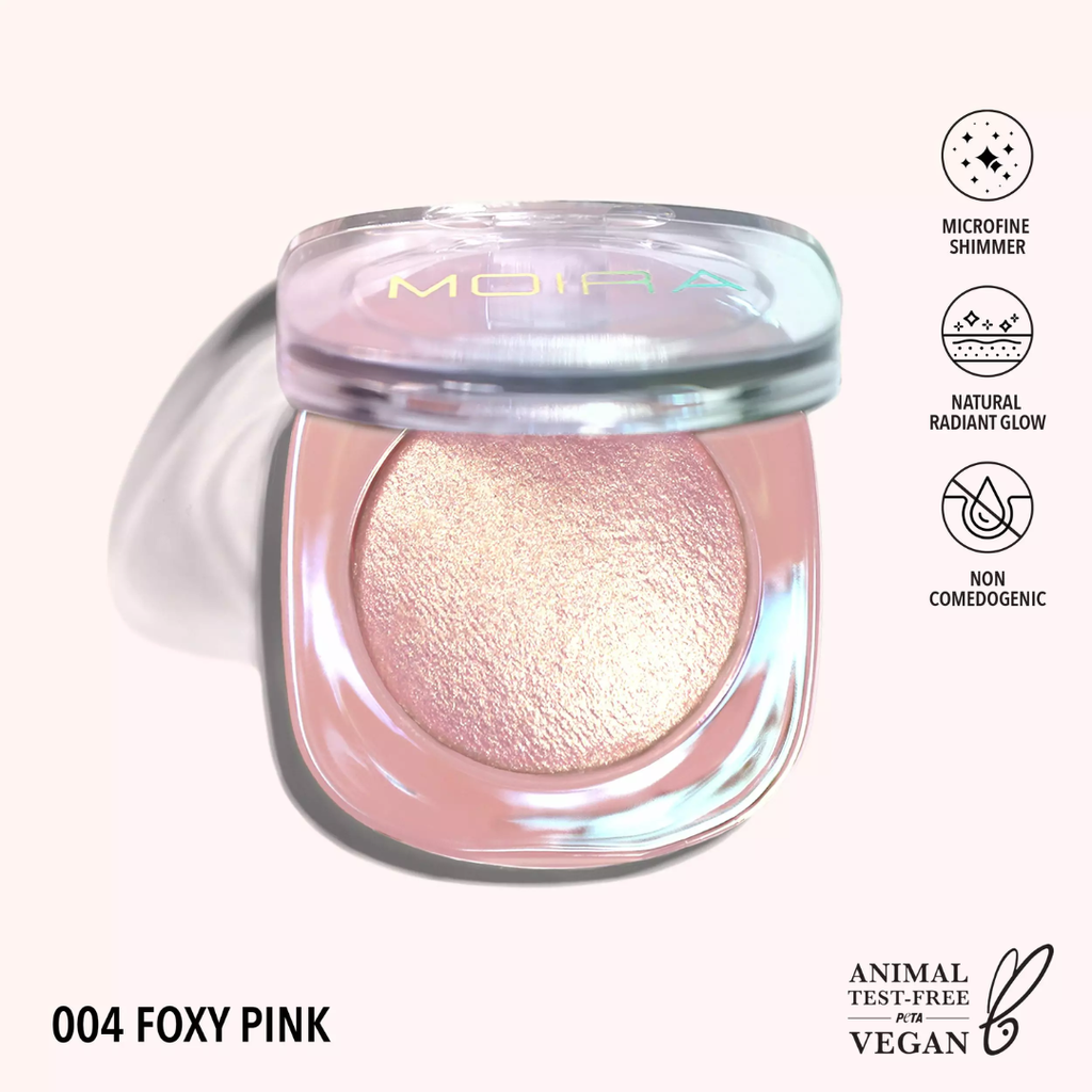 MOIRA Foxy Pink Highlighter 004 korostuspuuteri 3 g-Moira-Kauneustori
