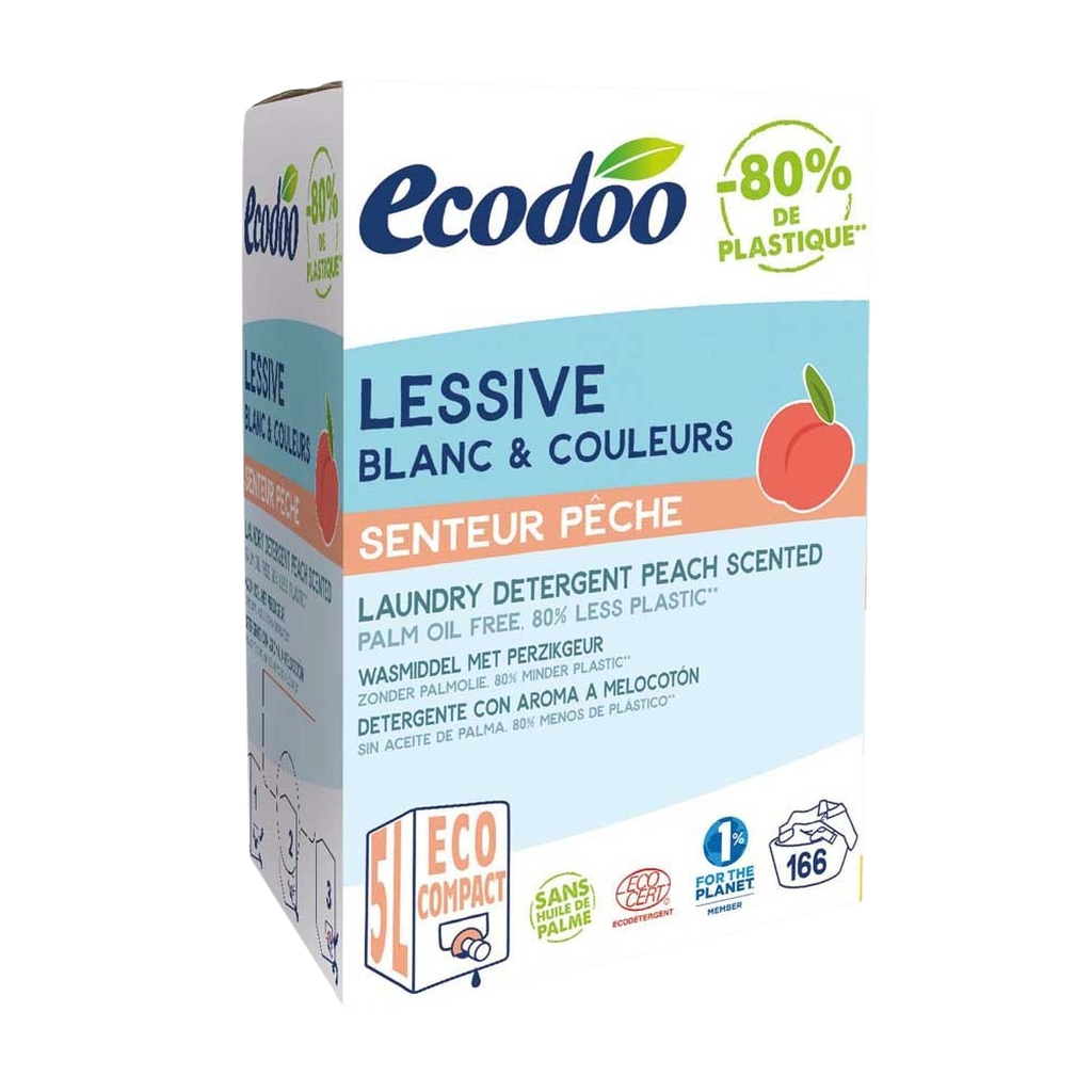 Ecodoo pyykinpesuaine Persikka, hanapakkaus, 5 l-Ecodoo-Kauneustori