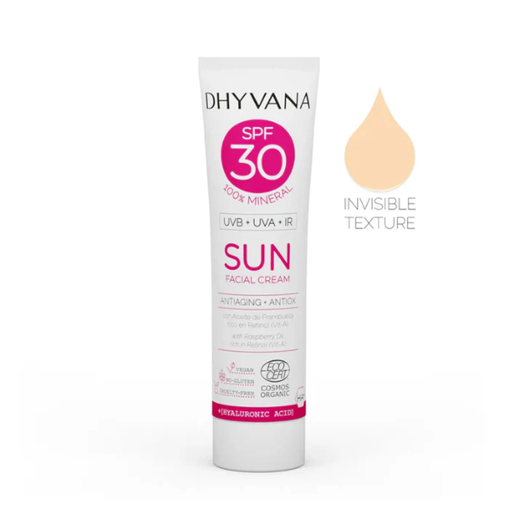 Dhyvana SUN sävytön aurinkovoide kasvoille SK30-Dhyvana-Kauneustori