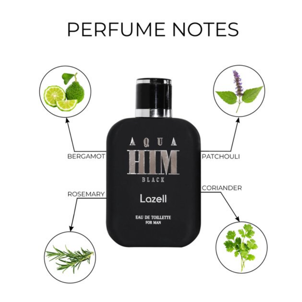 Lazell Aqua Him Black – Raikkaan merellinen miesten tuoksu (100 ml)-Lazell-Kauneustori