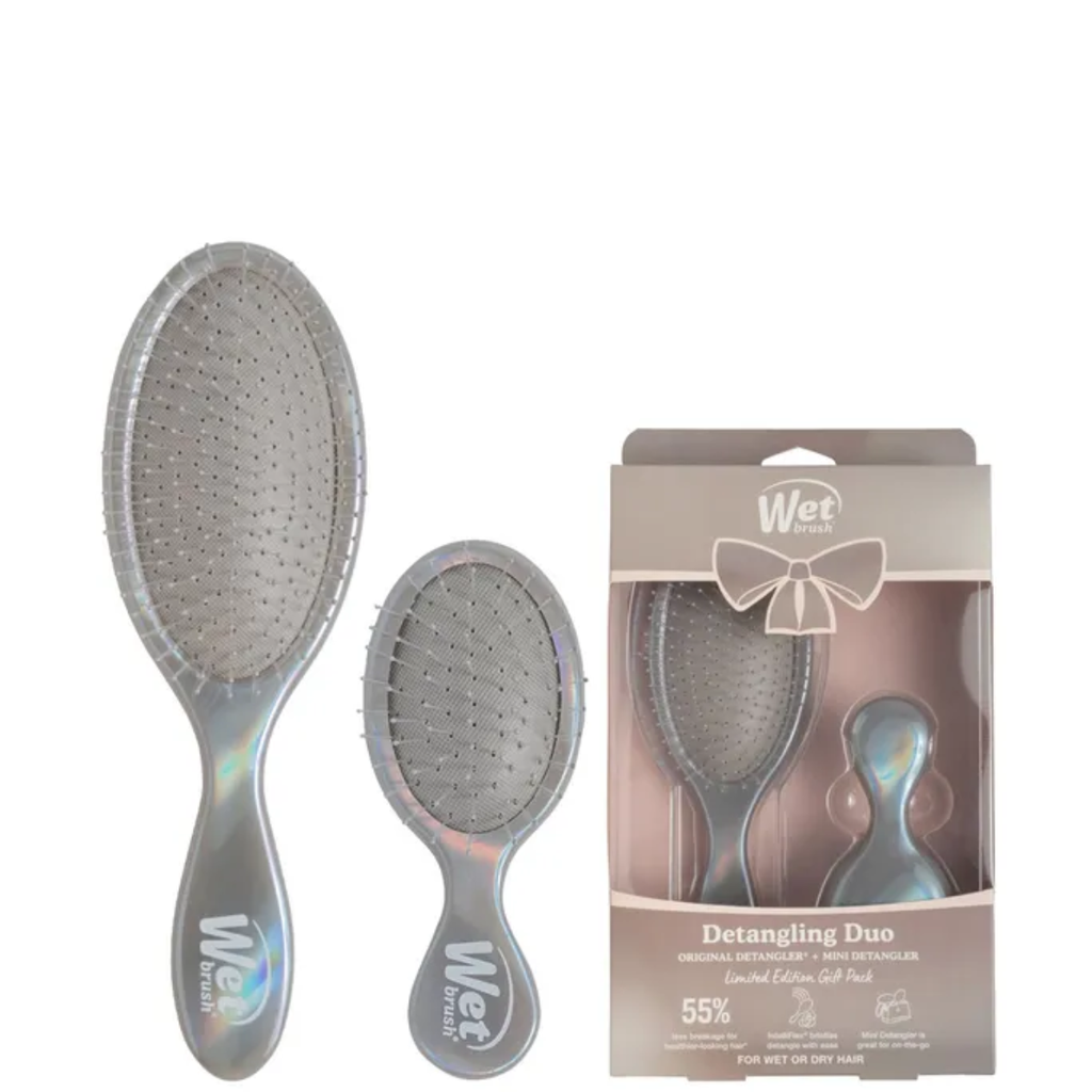 WET Brush Detangling Duo Chrome – 2 kpl selvitysharja-WetBrush-Kauneustori