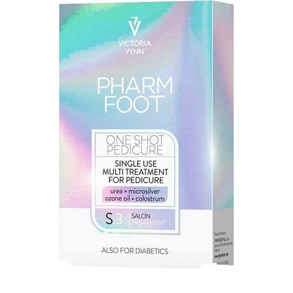 Pharm Foot One Shot Pedicure Single Use Multi Treatment 3 x 5 ml + 2 x 3 ml, 21 ml-Pharm Foot-Kauneustori