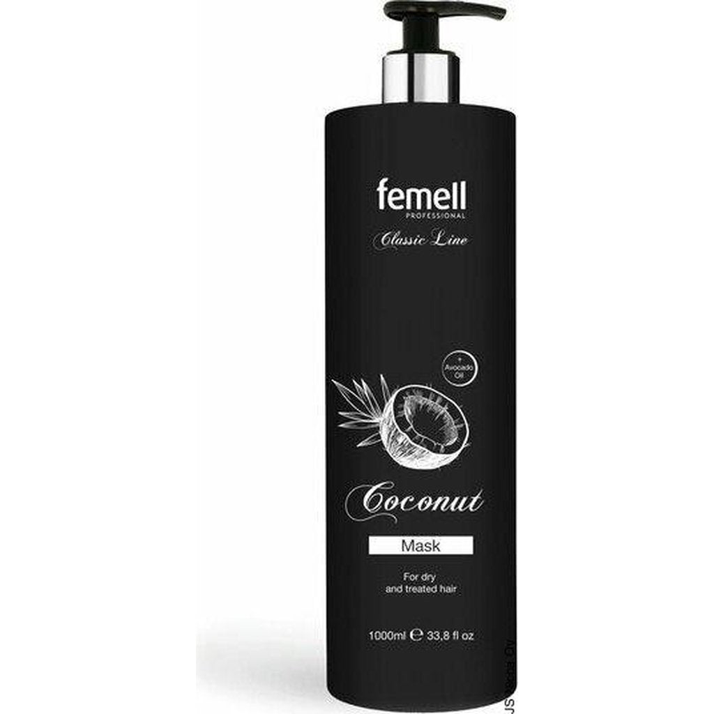 Coconut Hiusnaamio Kuiville Ja Käsitellyille Hiuksille 1000 ml-Femell-Kauneustori