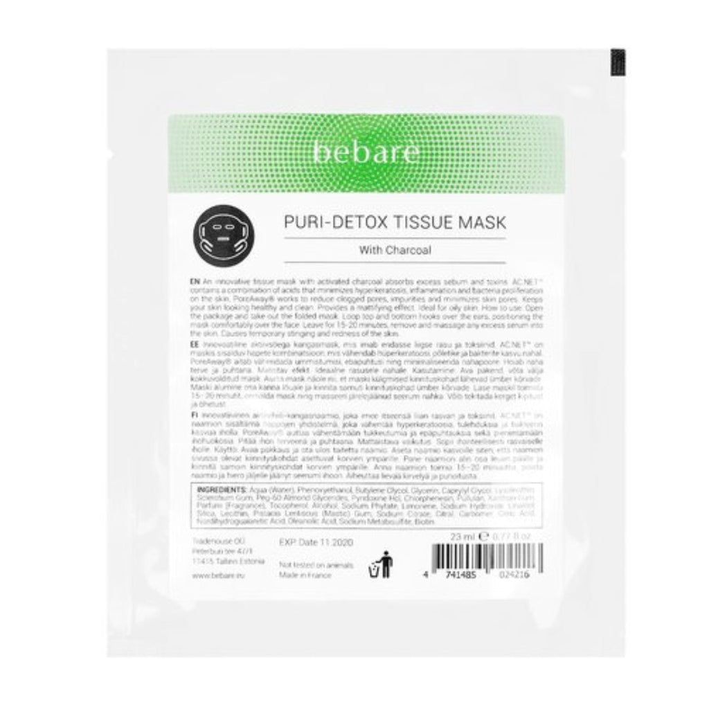 Charcoal Puri-Detox Mask-BEBARÉ-Kauneustori