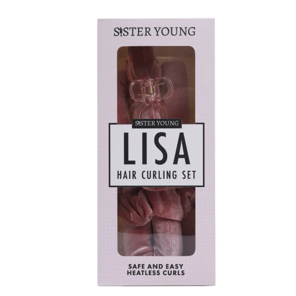 Sister Young Lisa Hair Roller Pink – Samettinen hiusrullasetti ilman lämpöä-Sister Young-Kauneustori
