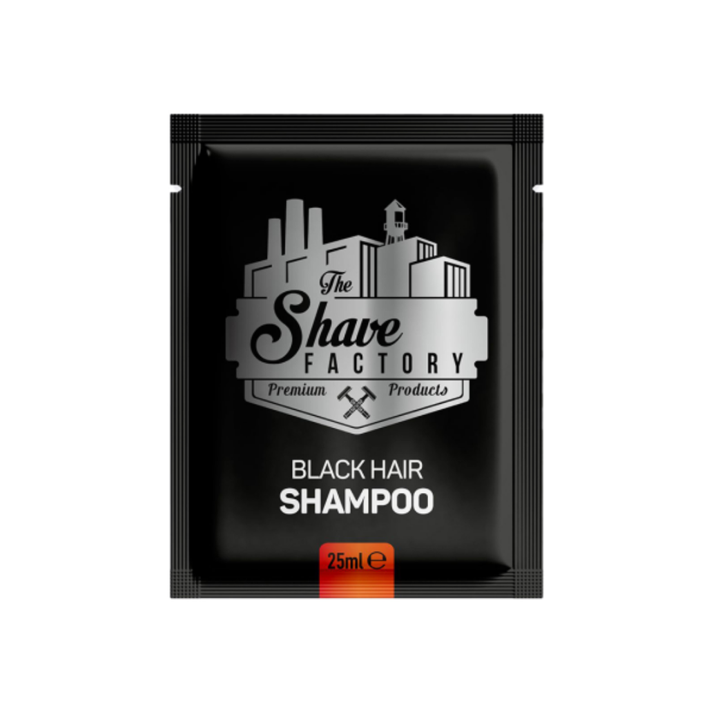 The Shave Factory Black Hair Shampoo 10 × 25 ml-Kauneustori-Kauneustori