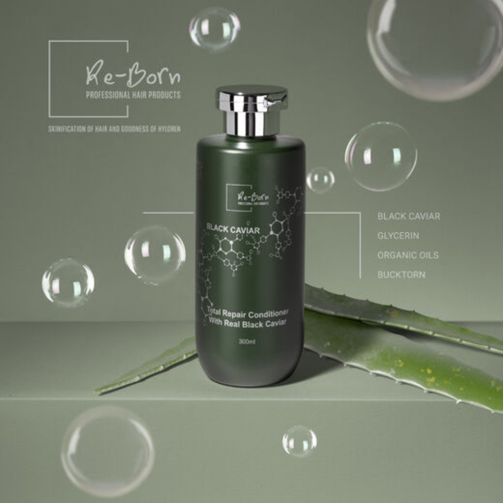 Re-Born Total Repair Black Caviar Conditioner 300 ml-Re-Born Hairsolution-Kauneustori