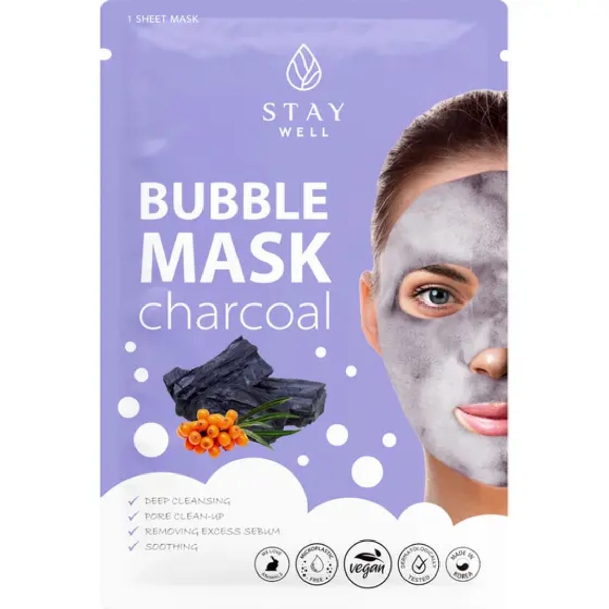 STAY Well Deep Cleansing Bubble Mask – CHARCOAL
