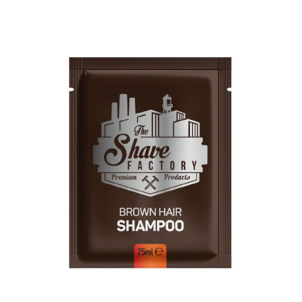 The Shave Factory Brown Hair Shampoo 10 × 25 ml-Kauneustori-Kauneustori