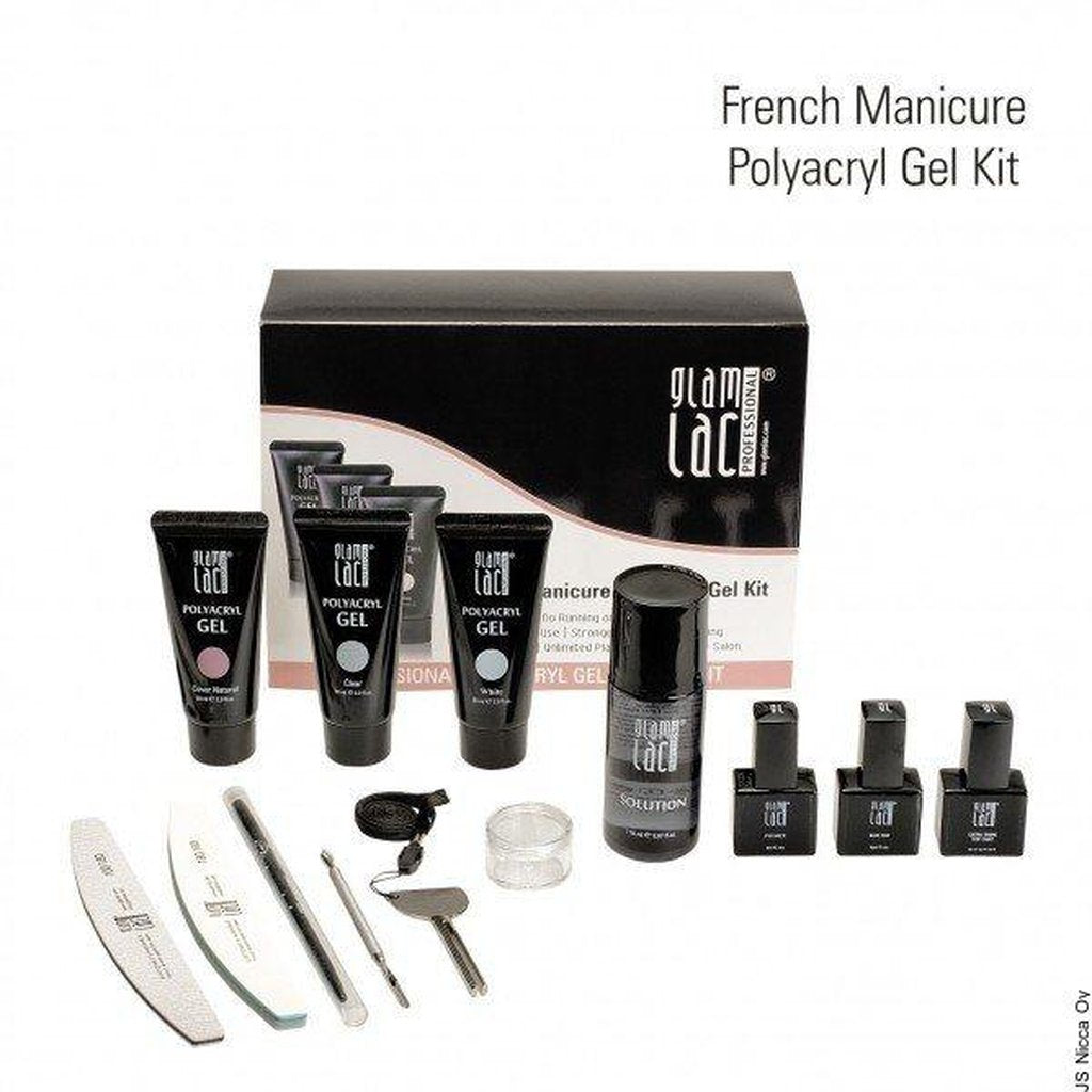 French Manicure Polyacryl Gel Kit-Glamlac-Kauneustori